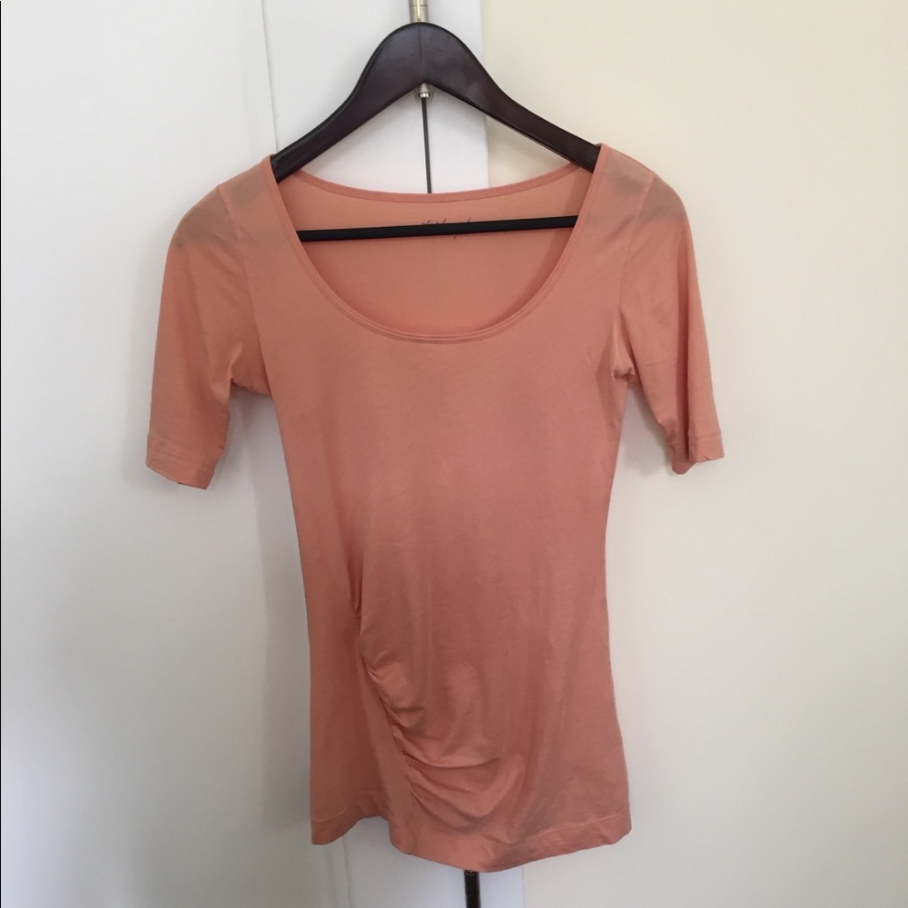 Stephanie B Pima Cotton Top Petite XS Pink Made in Paris